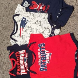 Patriots NFL onsie bundle with a Boston lobster shirt never worn